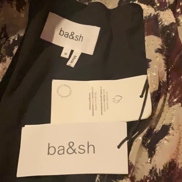 Ba&sh KIVY METALLIC FLORAL PRINT MINI SIZE MEDIUM COLOR OFF WHITE - Picture 5 of 7